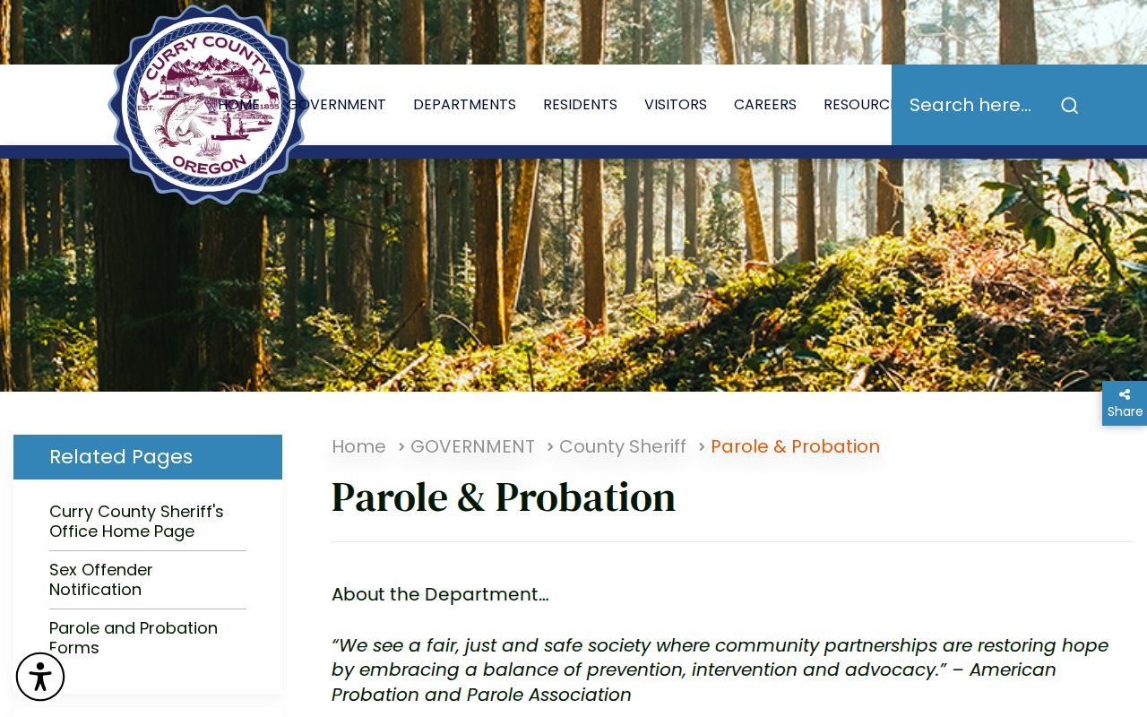 Curry County parole and probation local supervision office information